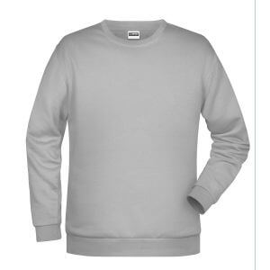 Felpa girocollo unisex stampata ricamata personalizzata alterego grigio chiaro