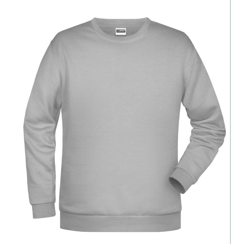 Felpa girocollo unisex stampata ricamata personalizzata alterego grigio chiaro