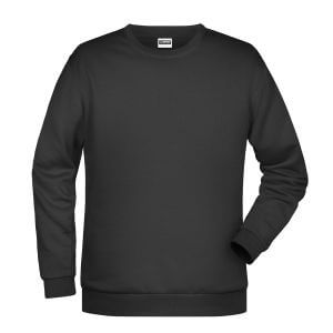 Felpa girocollo unisex stampata ricamata personalizzata alterego nera
