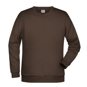 Felpa girocollo unisex stampata ricamata personalizzata alterego marrone