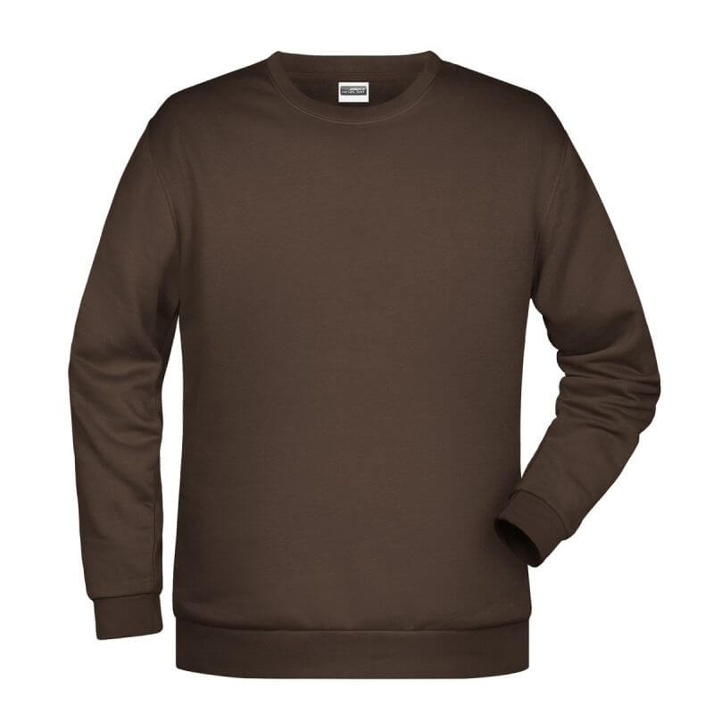 Felpa girocollo unisex stampata ricamata personalizzata alterego marrone