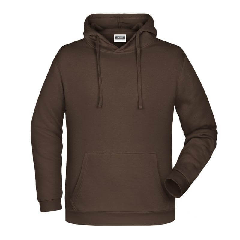 Felpa con cappuccio personalizzata stampata ricamata marrone