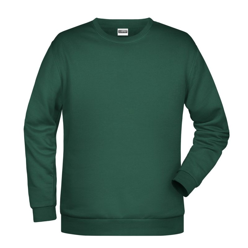 Felpa girocollo unisex stampata ricamata personalizzata alterego verde scuro bottiglia