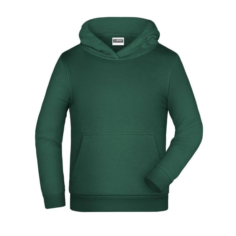 felpa cappuccio bambino personalizzata ricamata stampata alterego verde bottiglia