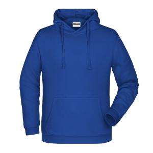 Felpa con cappuccio personalizzata stampata ricamata blu royal