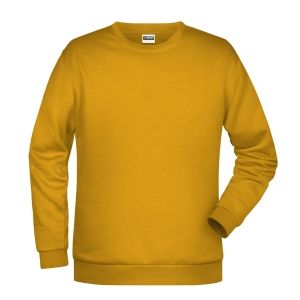 Felpa girocollo unisex stampata ricamata personalizzata alterego giallo scuro