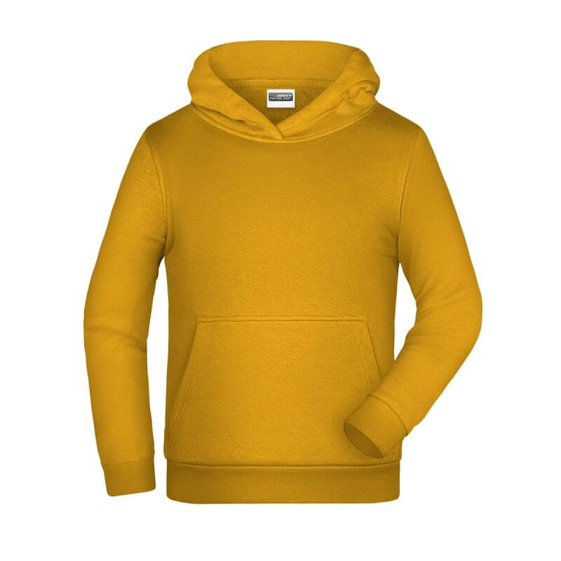 felpa cappuccio bambino personalizzata ricamata stampata alterego giallo scuro