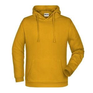 Felpa con cappuccio personalizzata stampata ricamata giallo scuro