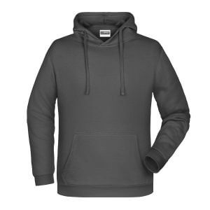 Felpa con cappuccio personalizzata stampata ricamata grigio scuro