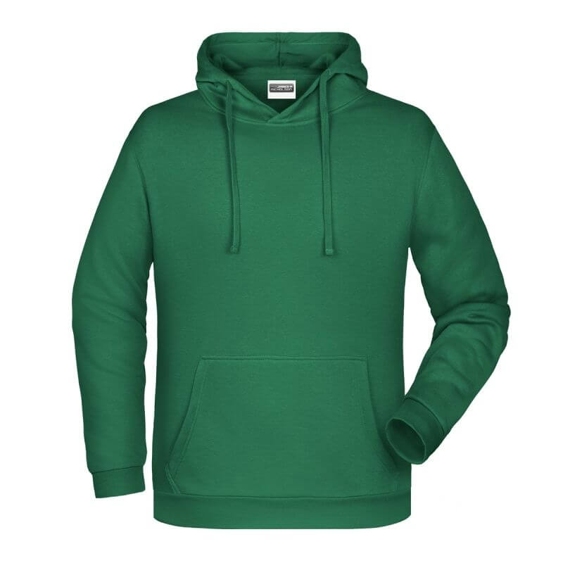Felpa con cappuccio personalizzata stampata ricamata verde