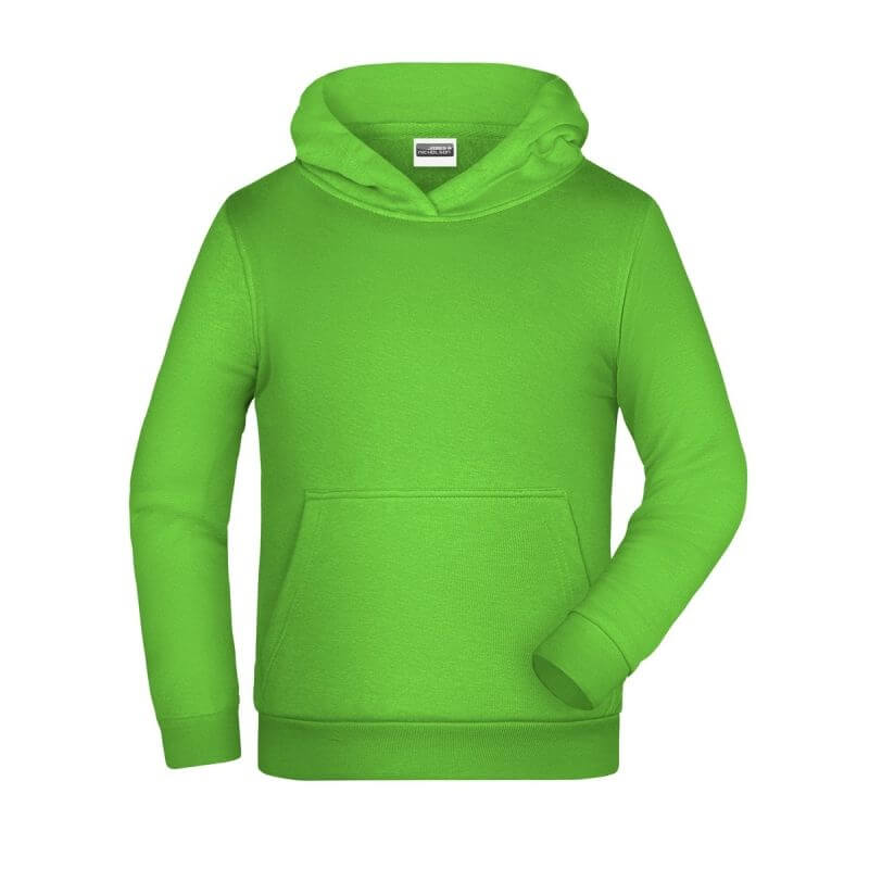 felpa cappuccio bambino personalizzata ricamata stampata alterego verde lime