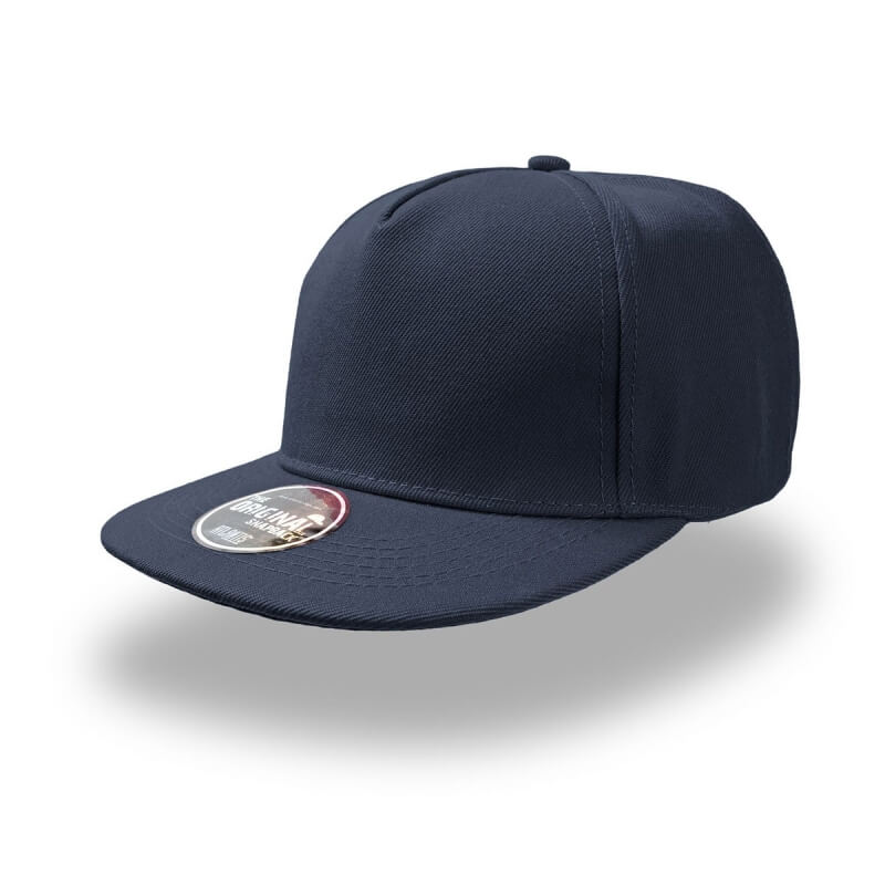 Cappello Atlantis Snap five visiera piatta personalizzato stampato ricamato alterego hip pop blu navy