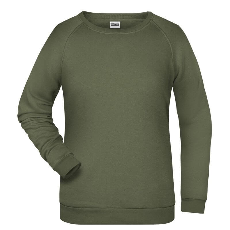 felpa girocollo donna femminile personalizzata stampata ricamata alterego verde oliva militare