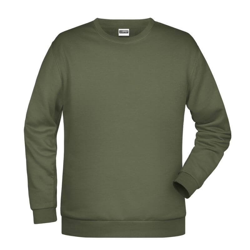 Felpa girocollo unisex stampata ricamata personalizzata alterego verde oliva militare