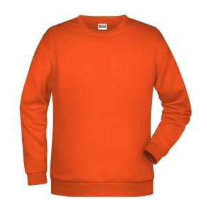 Felpa girocollo unisex stampata ricamata personalizzata alterego arancione