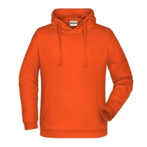 Felpa con cappuccio personalizzata stampata ricamata arancione