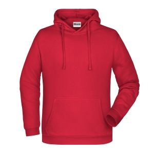 Felpa con cappuccio personalizzata stampata ricamata rossa