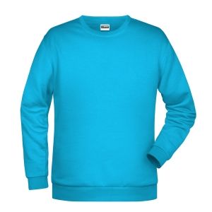 Felpa girocollo unisex stampata ricamata personalizzata alterego turchese