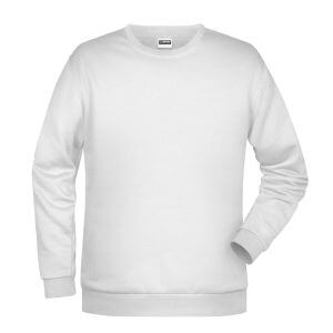 Felpa girocollo unisex stampata ricamata personalizzata alterego bianca