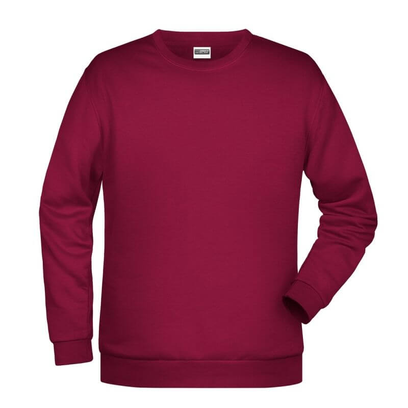 Felpa girocollo unisex stampata ricamata personalizzata alterego bordeaux bordo vine