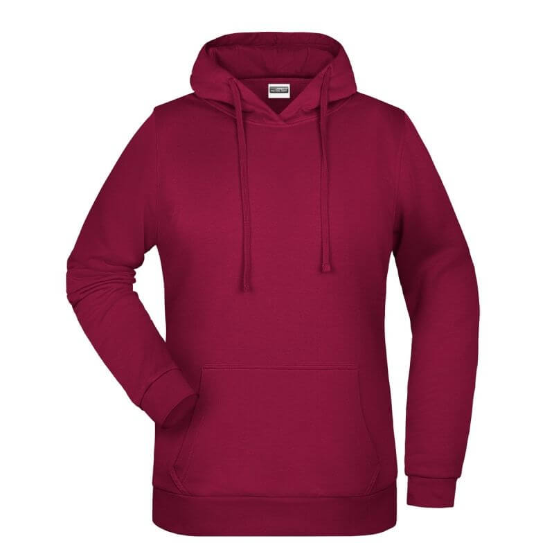 Felpa Cappuccio Donna Personalizzata stampata ricamata alterego bordo bordeaux vine