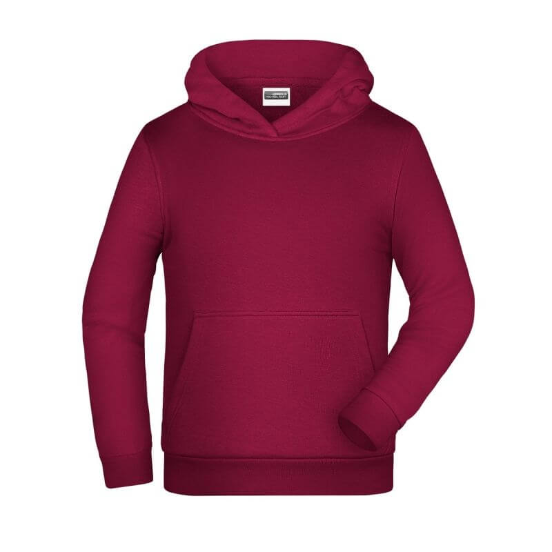 felpa cappuccio bambino personalizzata ricamata stampata alterego bordeaux bordo vine