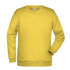 Felpa girocollo unisex stampata ricamata personalizzata alterego gialla