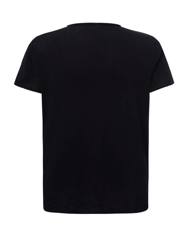 tsualb Tessuto fiammato. Collo e maniche senza finitura. 120 g/m² 100% Cotone taglio vivo nera t shirt maglietta jhk alterego personalizzata taglio vivo nera