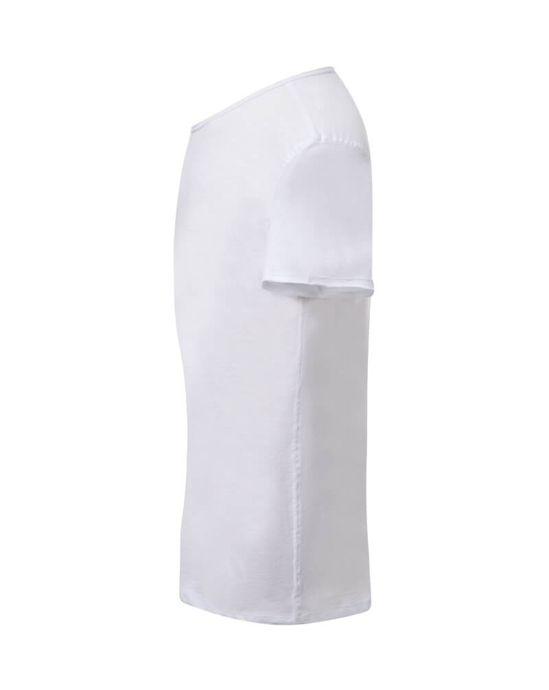 tsualb Tessuto fiammato. Collo e maniche senza finitura. 120 g/m² 100% Cotone taglio vivo nera t shirt maglietta jhk alterego personalizzata taglio vivo bianca