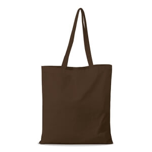 shopper bag in cotone personalizzata stampata alterego economica marrone
