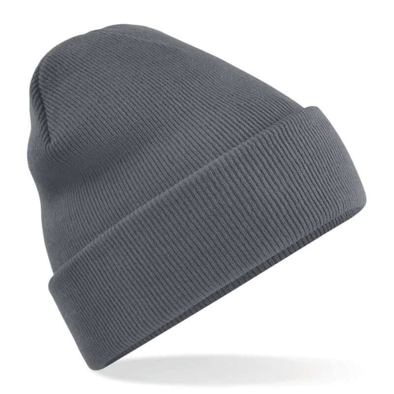 cappello in lana personalizzato con ricamo grigio