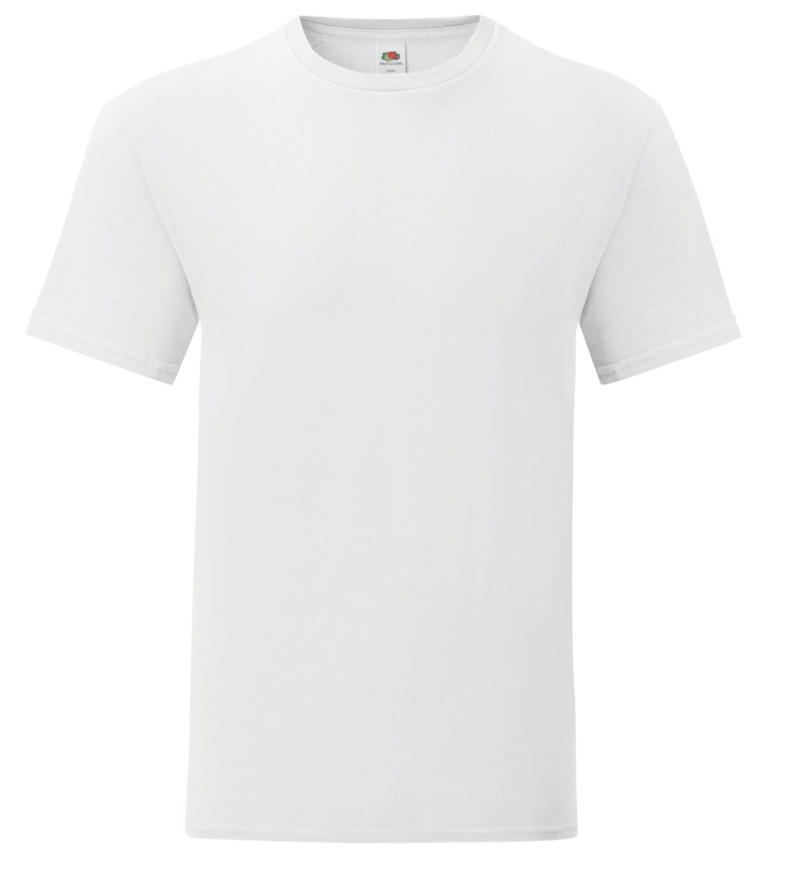 t-shirt maglietta fruit of the loom iconic personalizzata ingrosso rivenditori fornitori alterego custom shop bianca