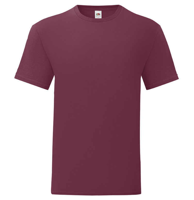 t-shirt maglietta fruit of the loom iconic personalizzata ingrosso rivenditori fornitori alterego custom shop bordeaux bordo burgundi
