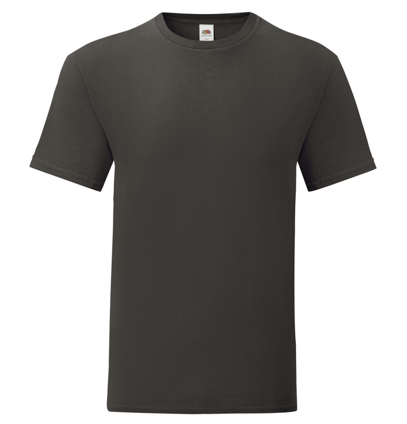 t-shirt maglietta fruit of the loom iconic personalizzata ingrosso rivenditori fornitori alterego custom shop grigio scuro