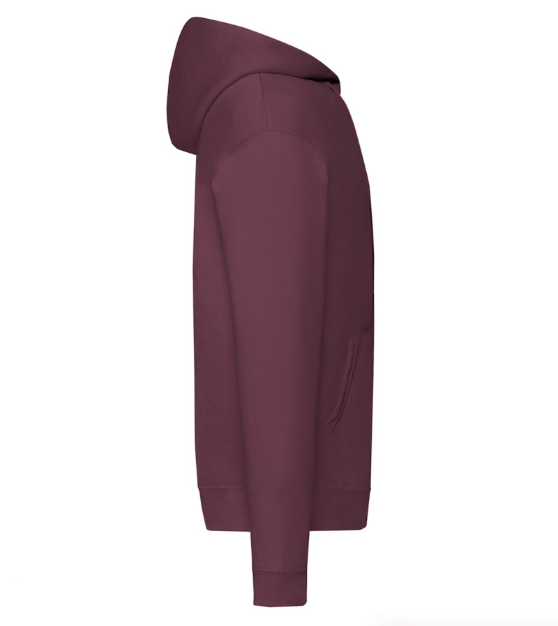 FELPE FELPA PERSONALIZZATA ZIP E CAPPUCCIO RIVENDITORI DISTRIBUTORI INGROSSO FORNITORI FRUIT OF THE LOOM ALTEREGO CUSTOM SHOP CON STAMPA Bordeaux wine