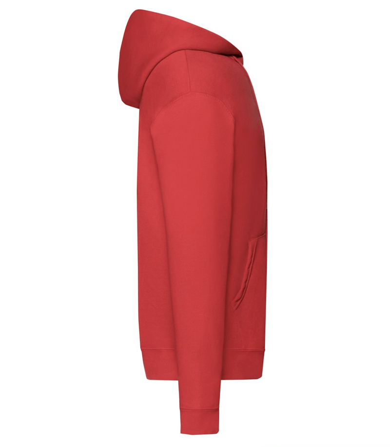 FELPE FELPA PERSONALIZZATA ZIP E CAPPUCCIO RIVENDITORI DISTRIBUTORI INGROSSO FORNITORI FRUIT OF THE LOOM ALTEREGO CUSTOM SHOP CON STAMPA Rossa