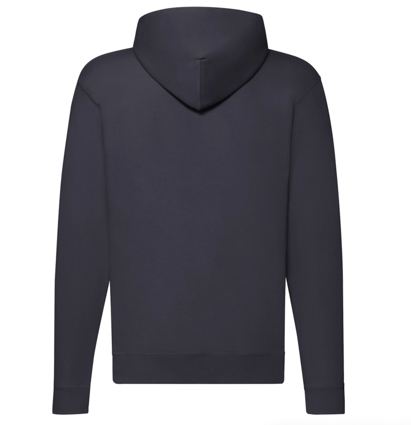 FELPE FELPA PERSONALIZZATA ZIP E CAPPUCCIO RIVENDITORI DISTRIBUTORI INGROSSO FORNITORI FRUIT OF THE LOOM ALTEREGO CUSTOM SHOP CON STAMPA Blu Navy