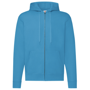FELPE FELPA PERSONALIZZATA ZIP E CAPPUCCIO RIVENDITORI DISTRIBUTORI INGROSSO FORNITORI FRUIT OF THE LOOM ALTEREGO CUSTOM SHOP CON STAMPA celeste turchese