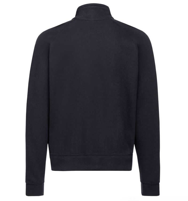 FELPE FELPA PERSONALIZZATA ZIP senza cappuccio RIVENDITORI DISTRIBUTORI INGROSSO FORNITORI FRUIT OF THE LOOM ALTEREGO CUSTOM SHOP CON STAMPA personalizzata Blu Navy Blu scuro