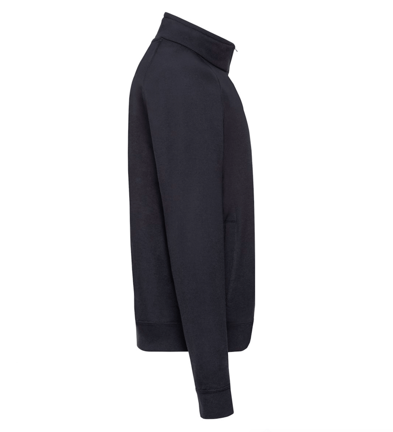 FELPE FELPA PERSONALIZZATA ZIP senza cappuccio RIVENDITORI DISTRIBUTORI INGROSSO FORNITORI FRUIT OF THE LOOM ALTEREGO CUSTOM SHOP CON STAMPA personalizzata Blu Navy Blu scuro