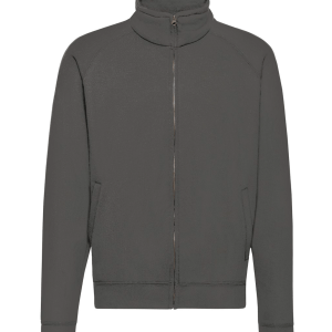 FELPE FELPA PERSONALIZZATA ZIP senza cappuccio RIVENDITORI DISTRIBUTORI INGROSSO FORNITORI FRUIT OF THE LOOM ALTEREGO CUSTOM SHOP CON STAMPA personalizzata Grigio Grigia Scuro Scura