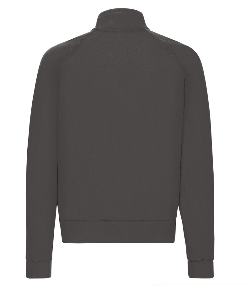 FELPE FELPA PERSONALIZZATA ZIP senza cappuccio RIVENDITORI DISTRIBUTORI INGROSSO FORNITORI FRUIT OF THE LOOM ALTEREGO CUSTOM SHOP CON STAMPA personalizzata Grigio Grigia Scuro Scura