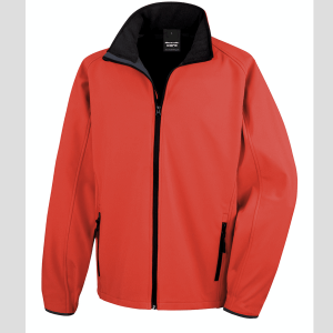 GIUBBINO SOFTSHELL rosso Giacca giacche giubbini giubbino ricamate ricamo logo stampate stampa personalizzate in softshell a due strati con interno in micropile, antivento e traspirante, zip intera con protezione per il mento, 2 tasche laterali con zip, polsini elasticizzati, offerta promozione