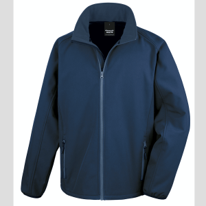 GIUBBINO SOFTSHELL SOFTHELL blu scuro royal navy Giacca giacche giubbini giubbino ricamate ricamo logo stampate stampa personalizzate in softshell a due strati con interno in micropile, antivento e traspirante, zip intera con protezione per il mento, 2 tasche laterali con zip, polsini elasticizzati, offerta promozione