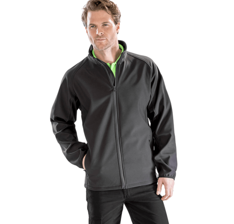 giacca softshell nera personalizzabile