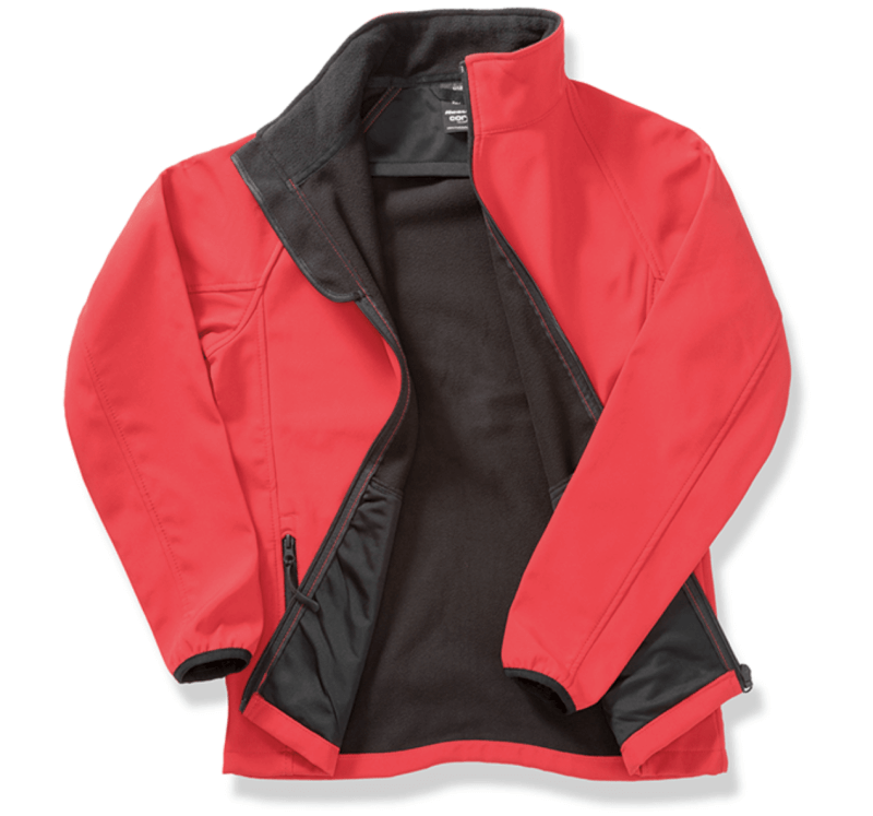 giacca softshell rossa personalizzabile