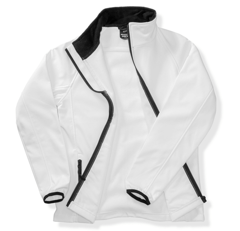 giubbino softshell bianco personalizzabile