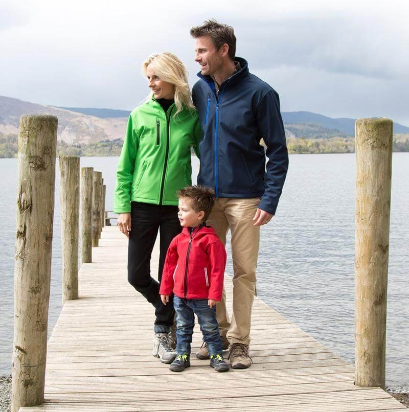 giubbino rosso bambino softshell