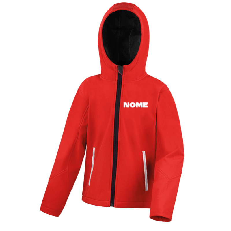 giubbino rosso bambino softshell