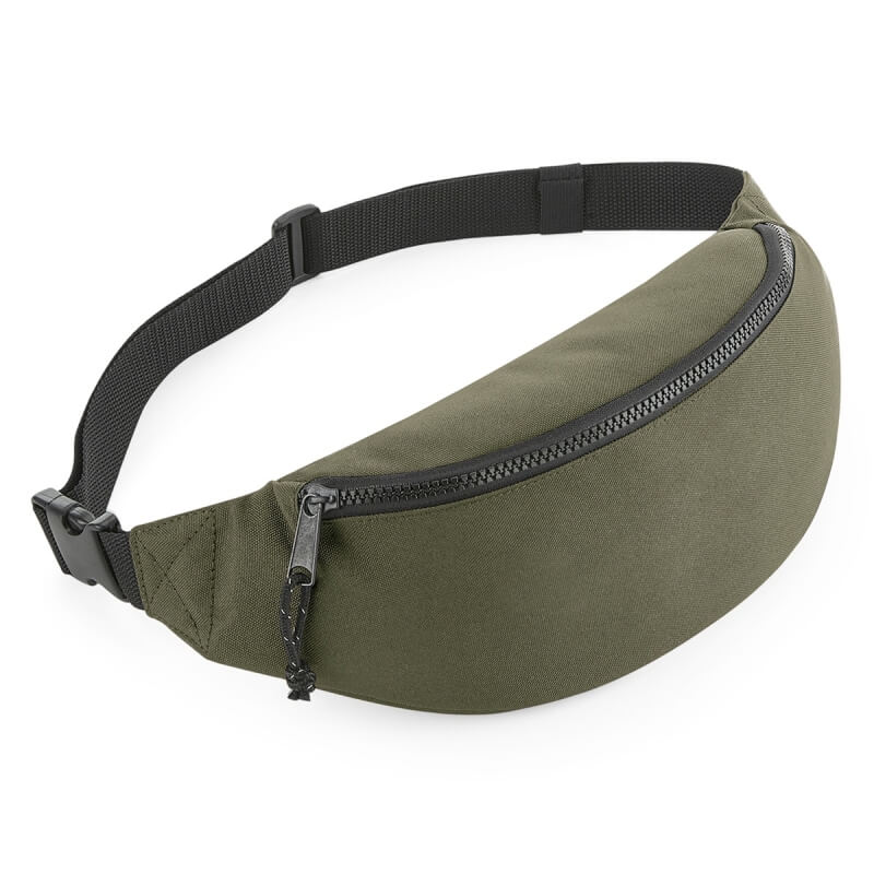marsupio ecosostenibile poliestere riciclato ecologico bagbase colori brillanti verde oliva militare giallo mostarda ross grigio personalizzabile con stampa o ricamo best seller